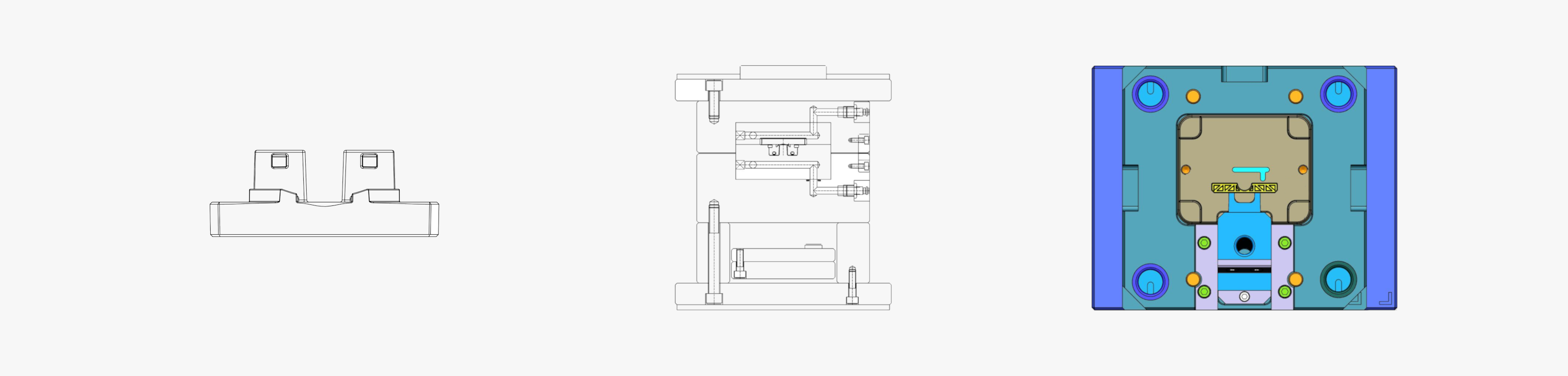 CAD planning of a plastic component with 3D model